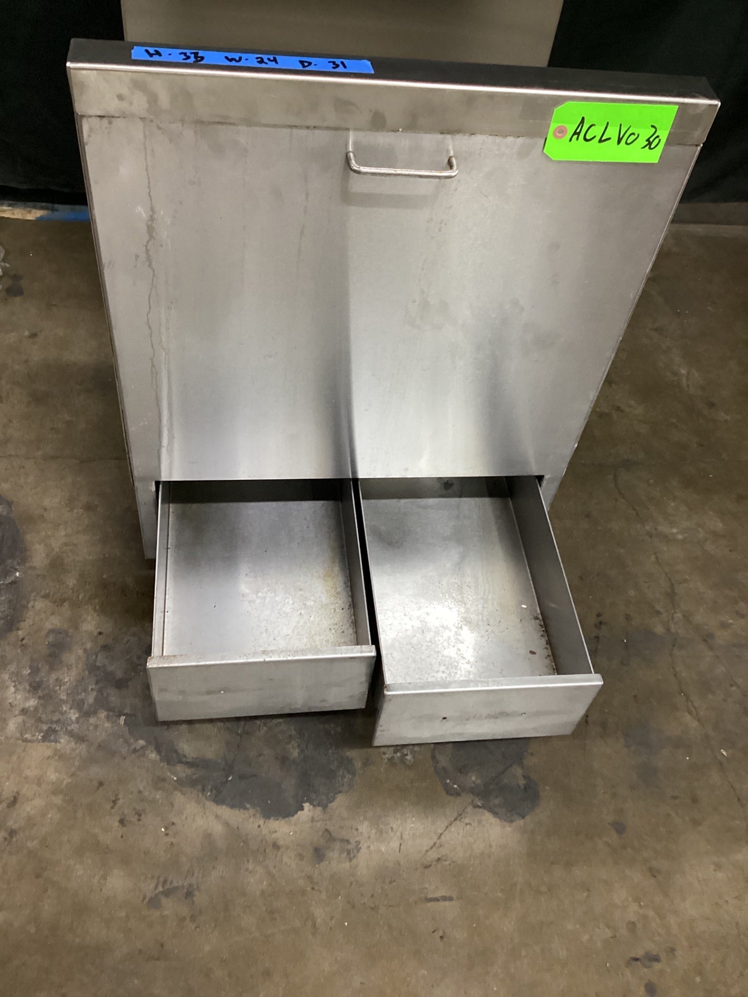 Wasserstrom Custom Stainless Steel Rolling Cart W/ Drawers