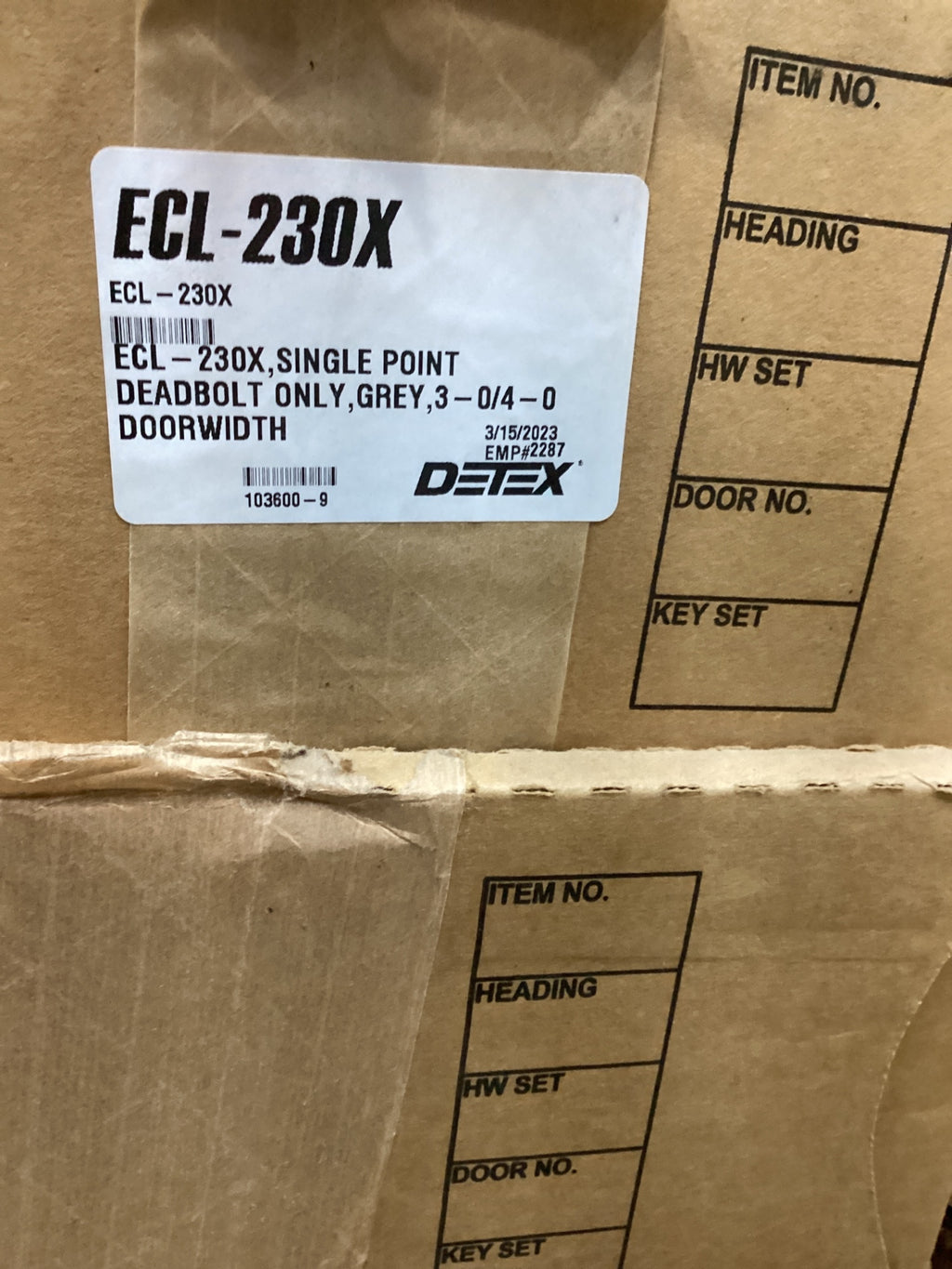 Detex ECL-230X Alarmed Deadbolt Panic Exit Control Lock
