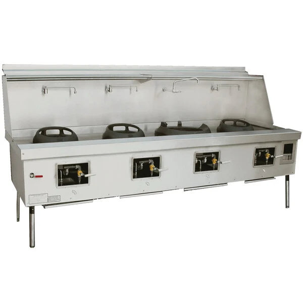 Town M-4-SS-N Wok, 4 Burner, Stainless