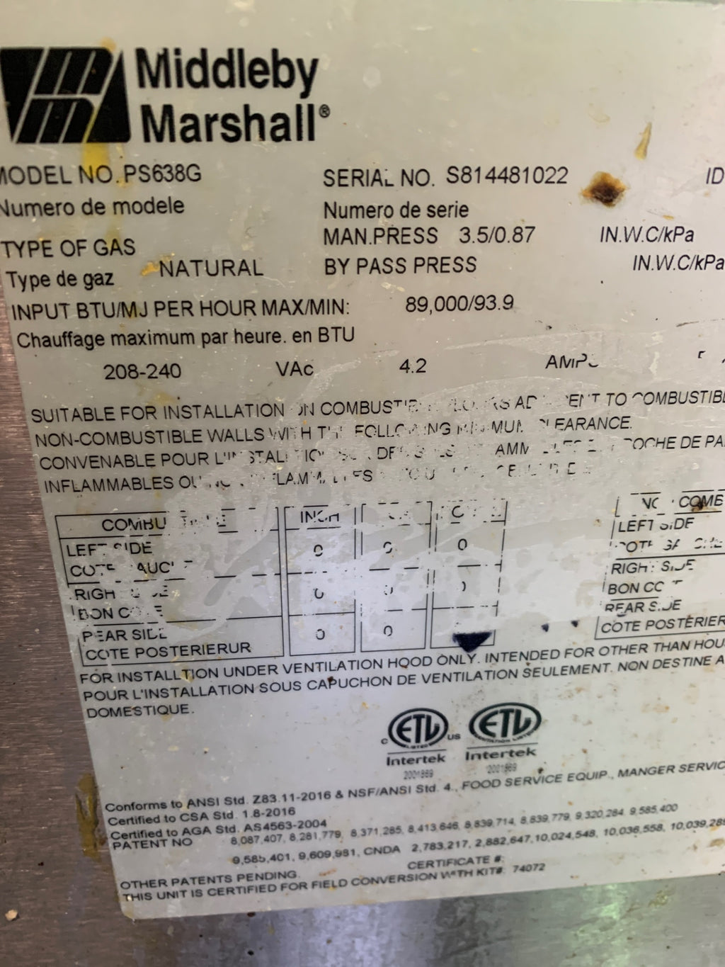 Middleby Marshall DZ33T Three-Tier Infrared Conveyor Oven