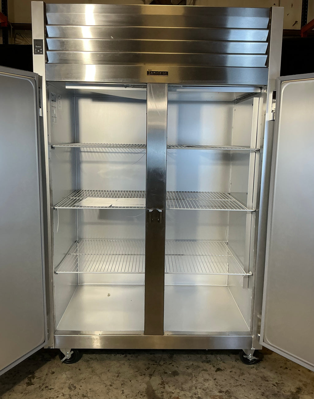 Traulsen G22010 Freezer Upright Two-Door Stainless Steel On Wheels 115V 1 Phase