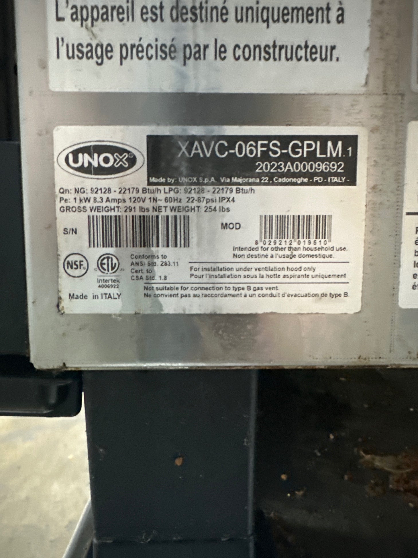 Unox XAVC-06FS-GPLM CHEFTOP MIND.Maps Half Size Combi Oven - Boiler Based, Convertible