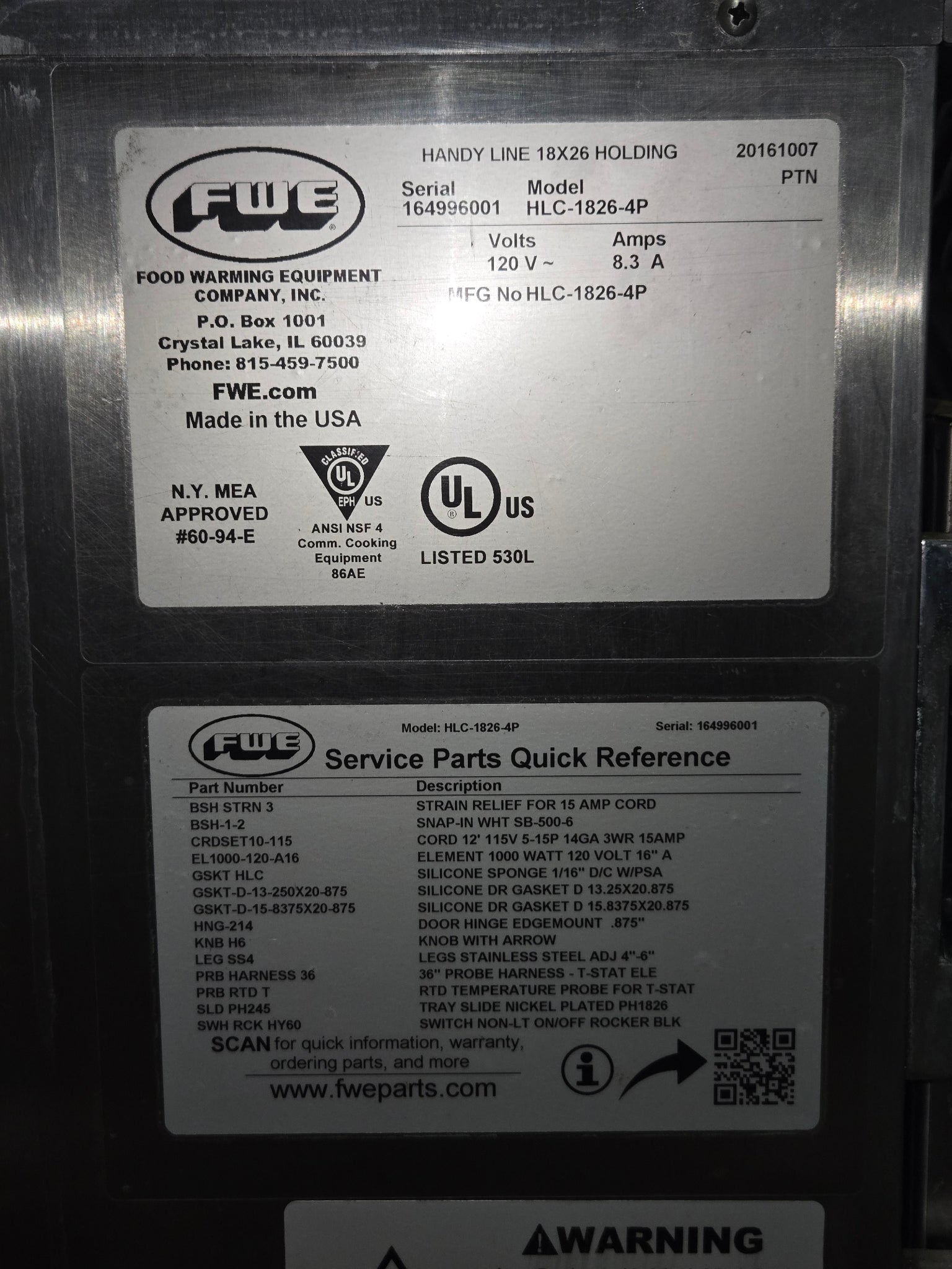 Food Warming Equipment Handy Line 18 X 26 Holding Unit