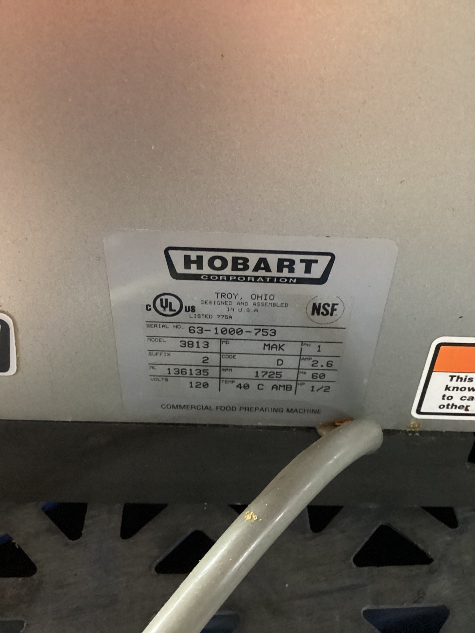 Hobart 3813 Deli Slicer