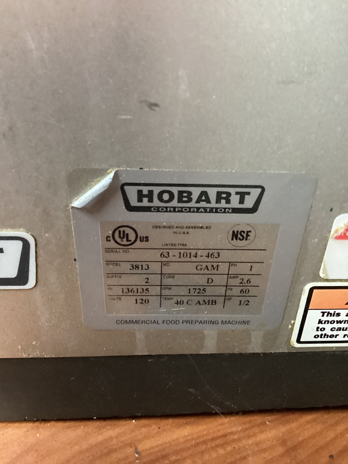 Hobart 3813 Deli Slicer