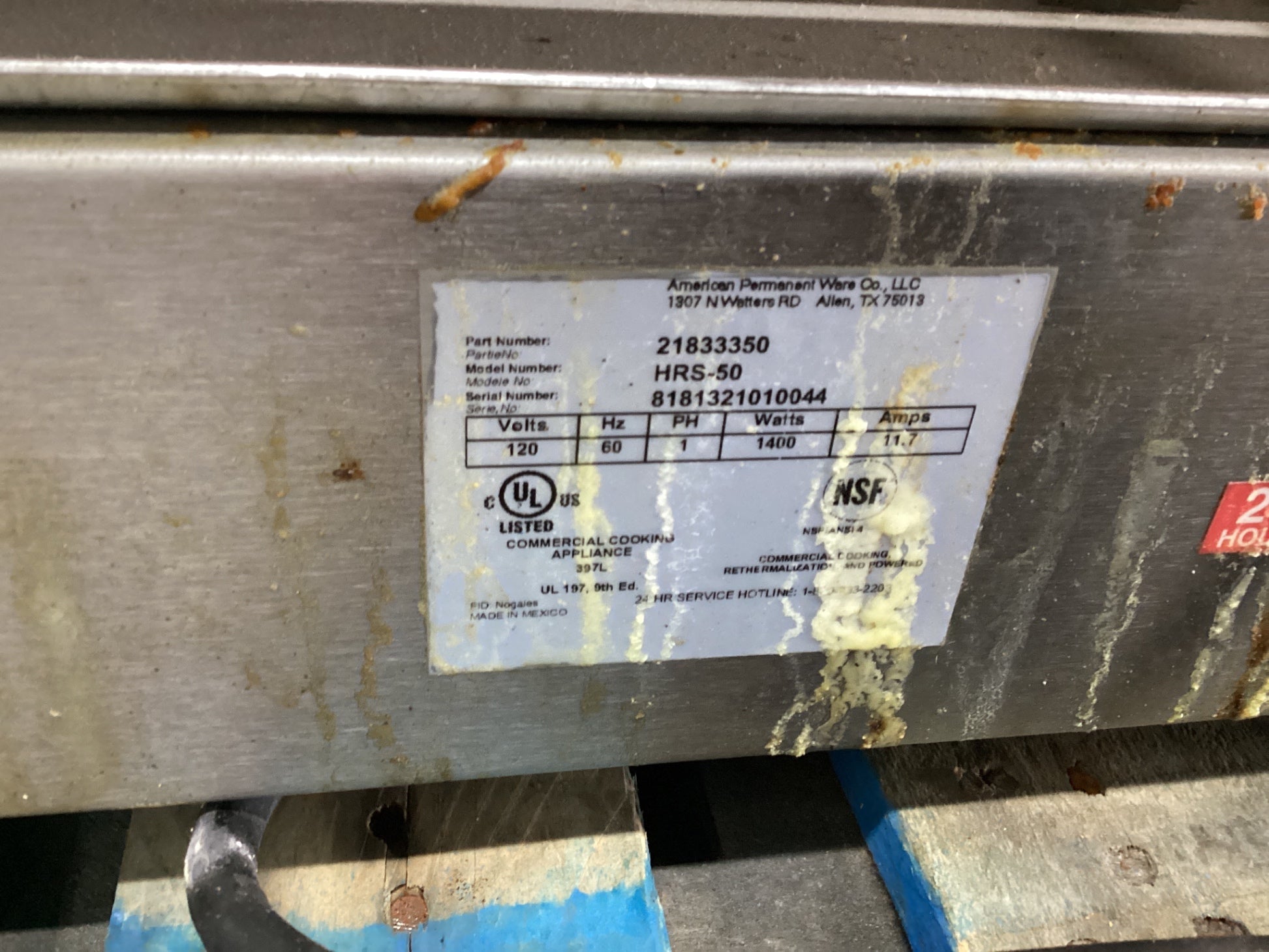 APW WYOTT HRS-50 Hot Dog Roller Grill