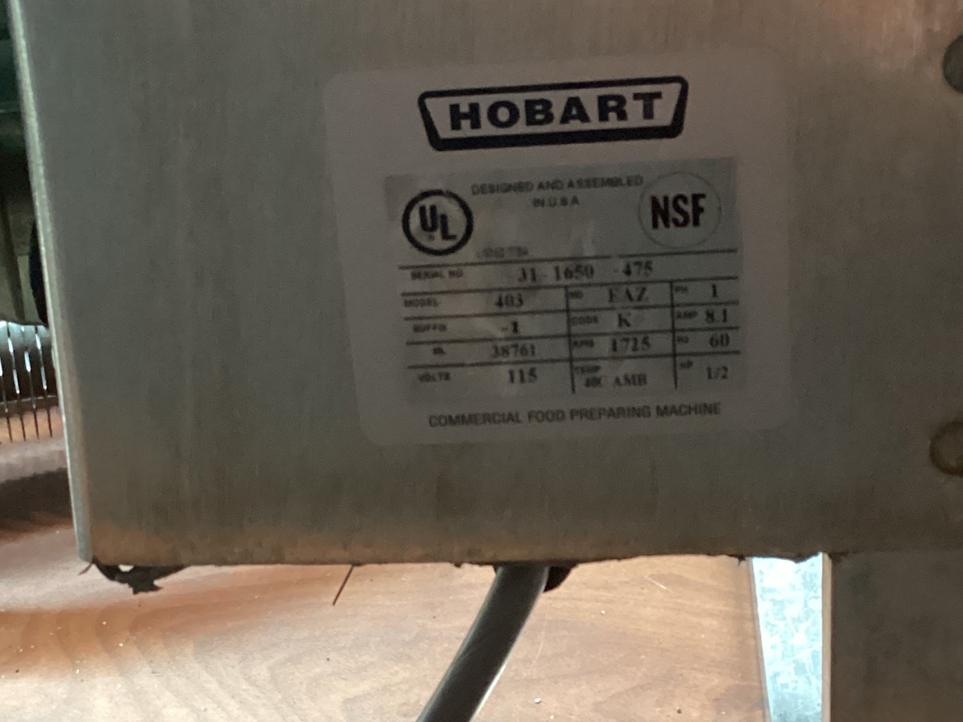 Hobart 403 Meat Tenderizer