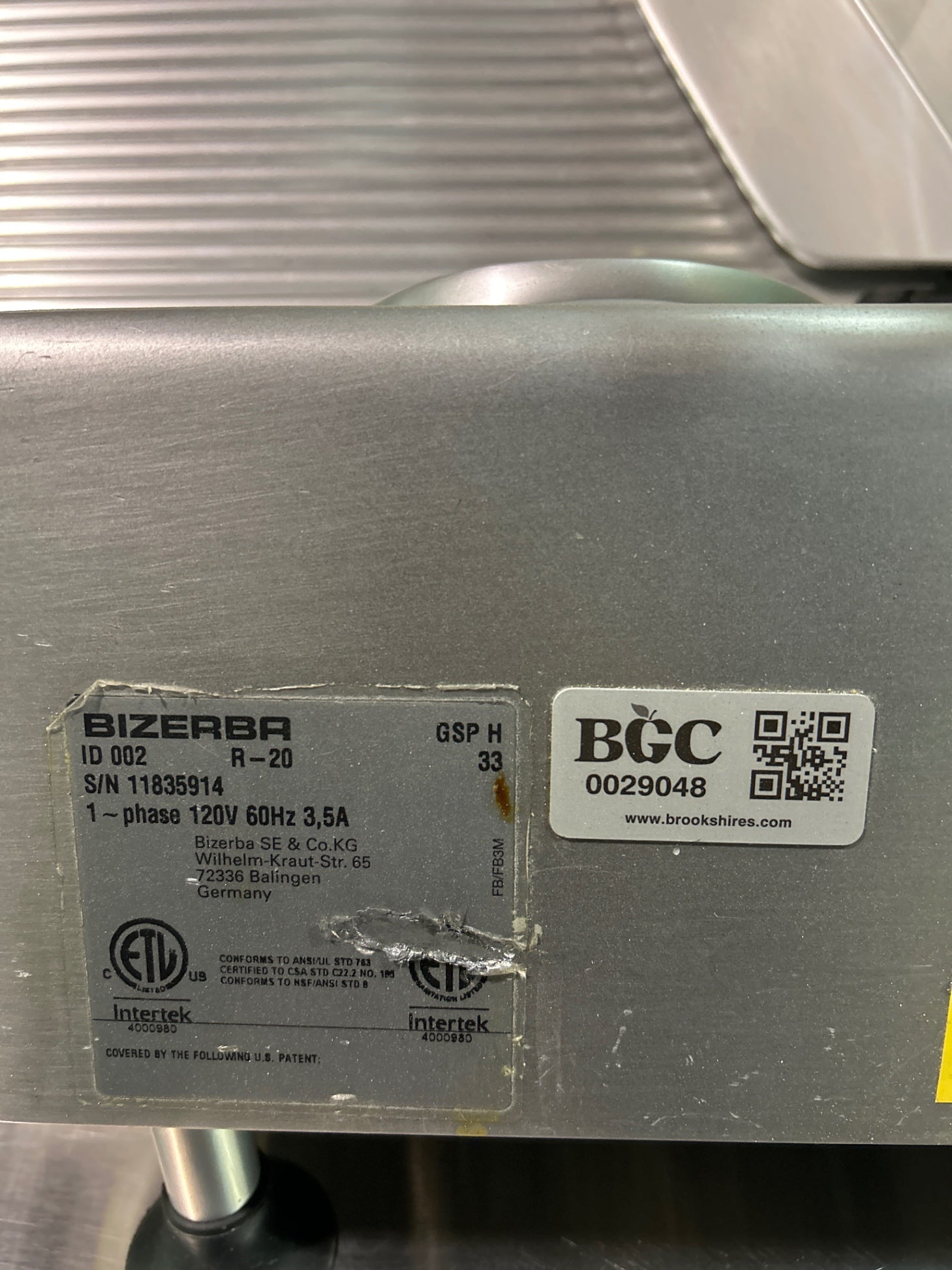 Bizerba R-20 Manual Meat Slicer