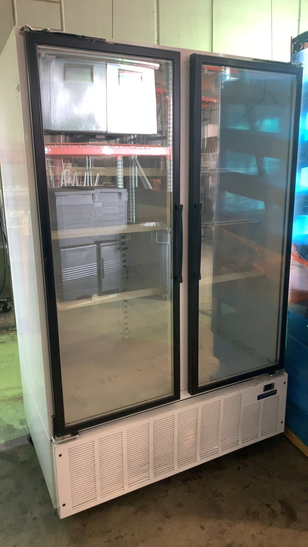 Master-Bilt BLG-48HD Merchandiser Refrigerator, Two Glass Swing Doors Bottom Mount R-404 Refrigerant