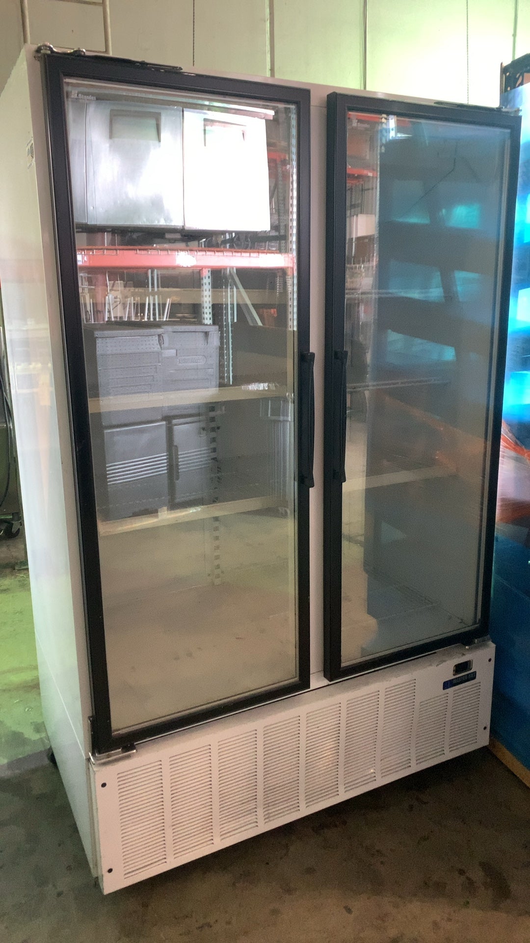 Master-Bilt BLG-48HD Merchandiser Refrigerator, Two Glass Swing Doors Bottom Mount R-404 Refrigerant
