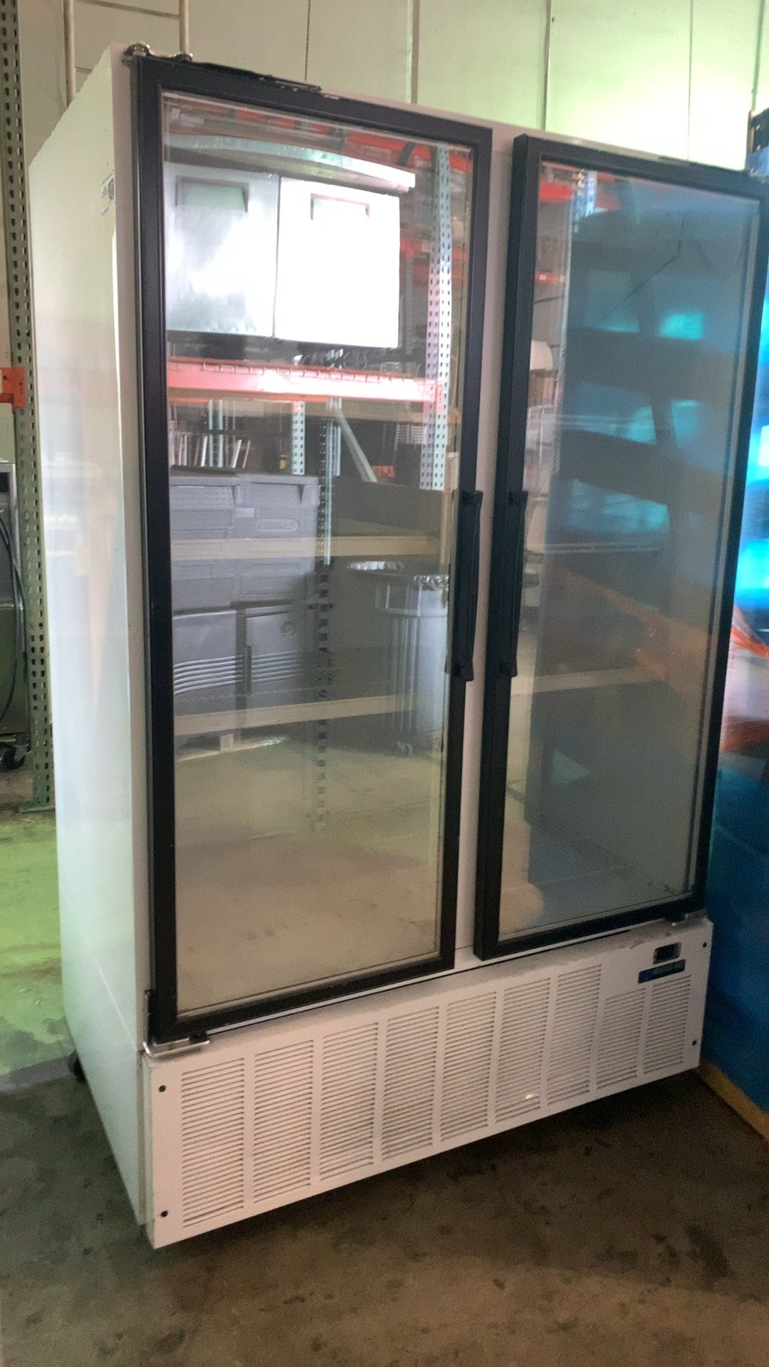 Master-Bilt BLG-48HD Merchandiser Refrigerator, Two Glass Swing Doors Bottom Mount R-404 Refrigerant