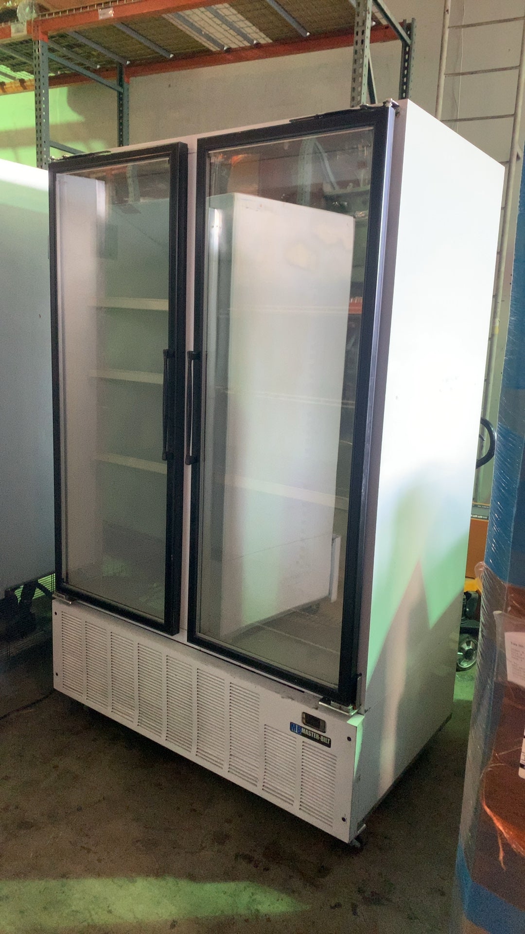 Master-Bilt BLG-48HD Merchandiser Refrigerator, Two Glass Swing Doors Bottom Mount R-404 Refrigerant