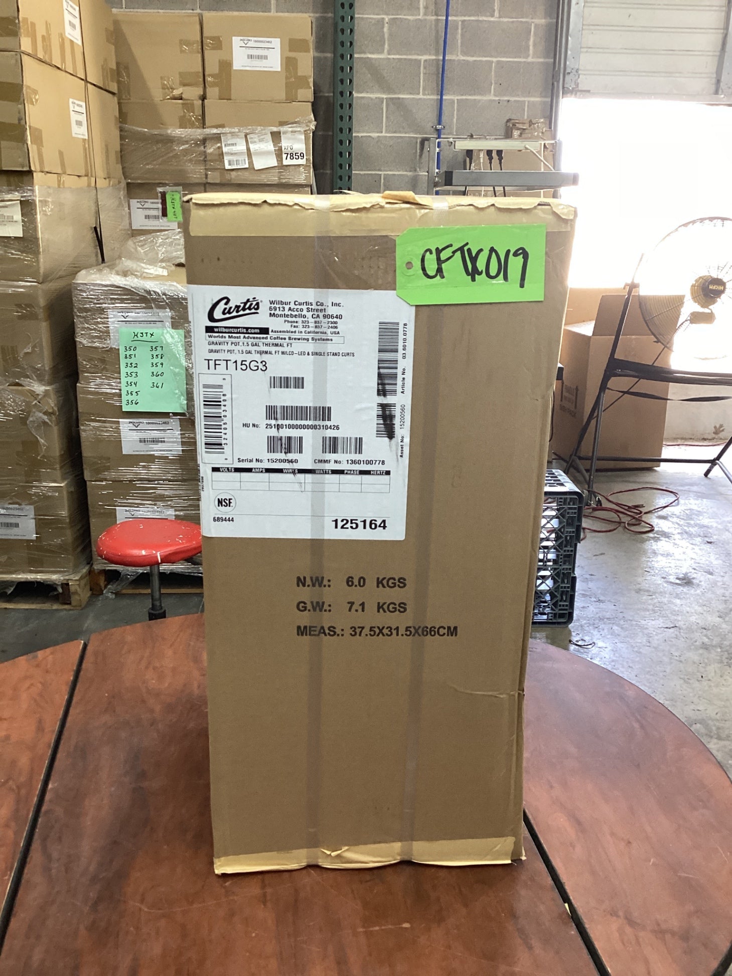 Curtis TFT15G3 1.5 Gallon Gravity Pot 1.5