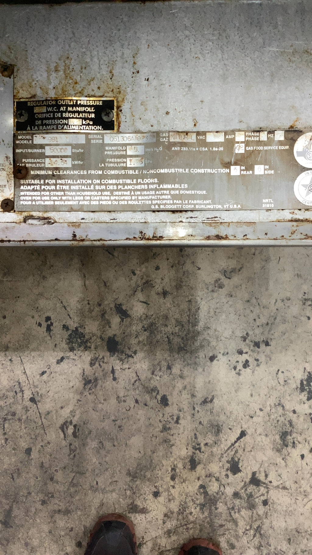 BLODGETT DCL-306A Three Deck Oven