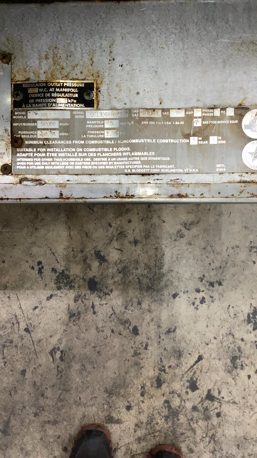 BLODGETT DCL-306A Three Deck Oven