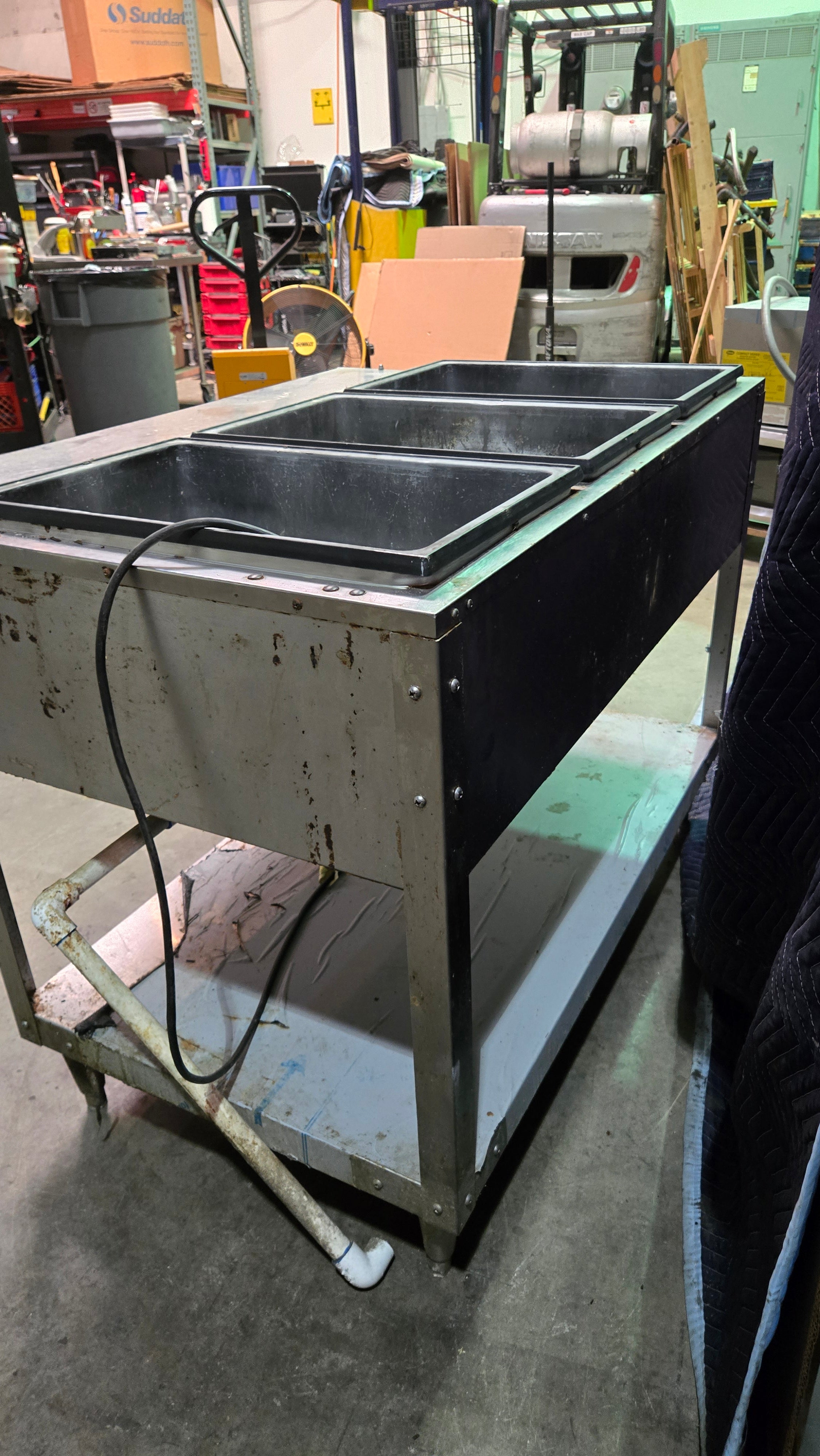Vollrath 38003 Steam Table, 3-Well Electric On Stand, Lower Shelf