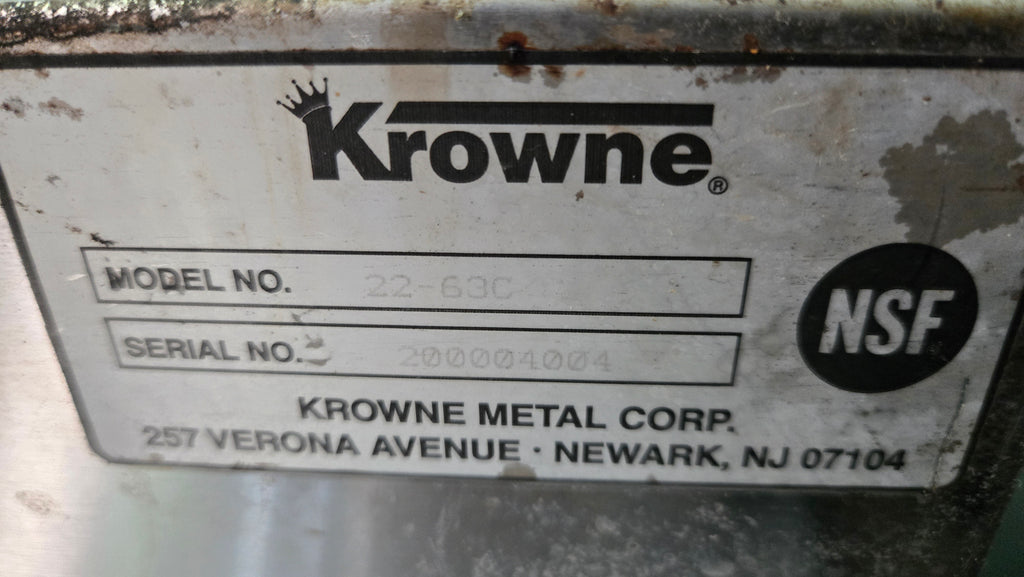 Krowne 22-63C Commercial Sink, Three Compartment, Two Drainboards Stainless Steel, Faucet Included, on Legs
