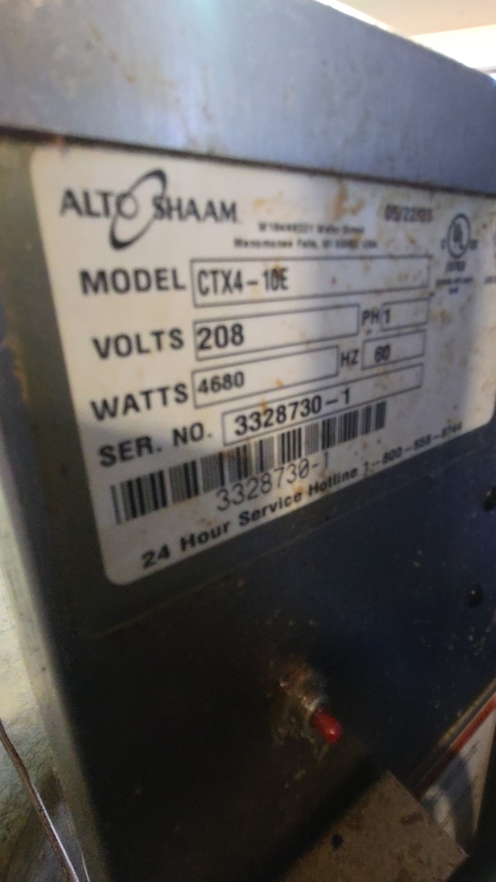 ALTO-SHAAM CTX4-10E Combi Oven, Countertop Electric Digital Controls Stainless Steel