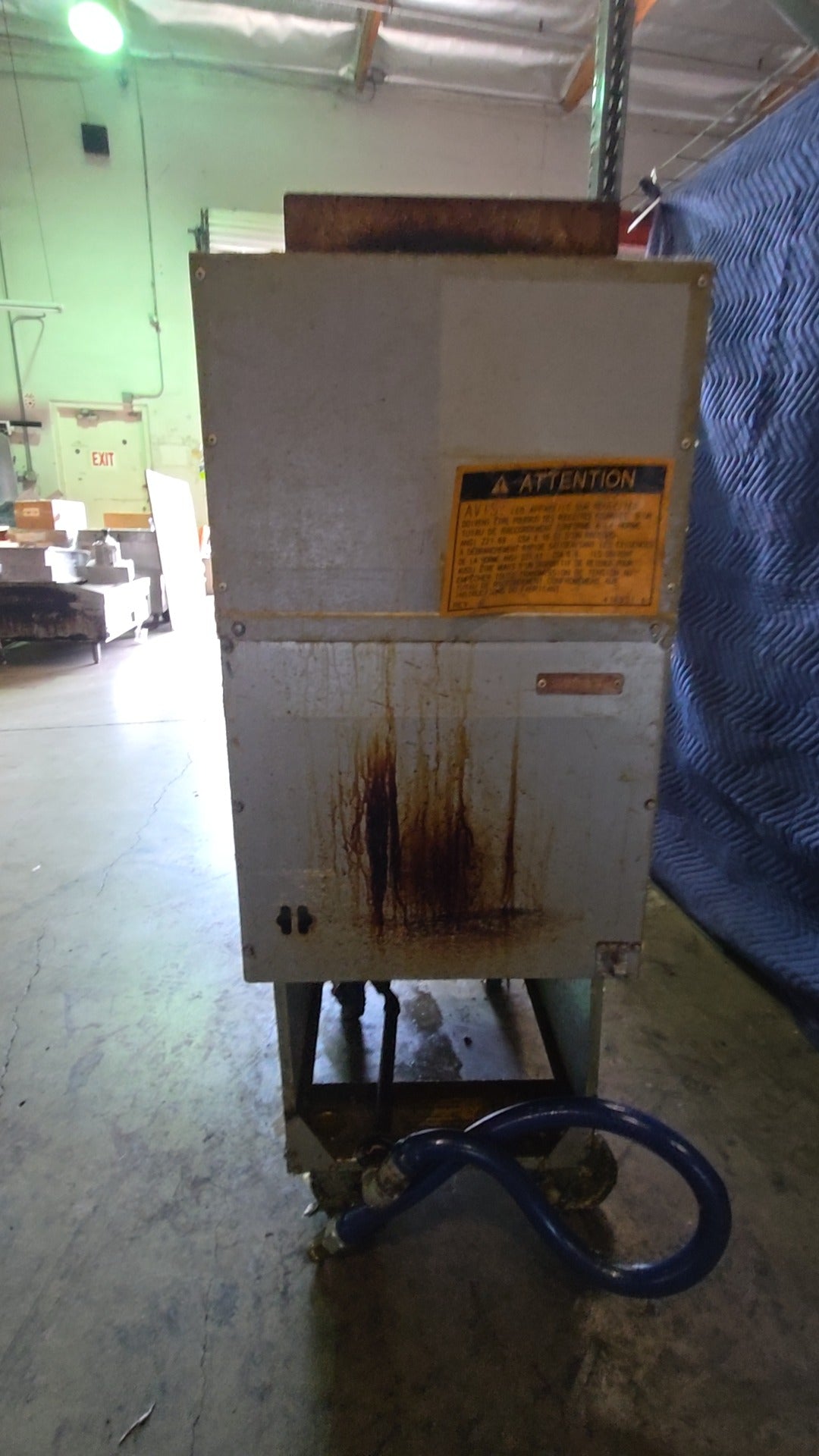 Vulcan SG45 Fryer, Commercial Gas Tube Fired Stainless Steel On Casters