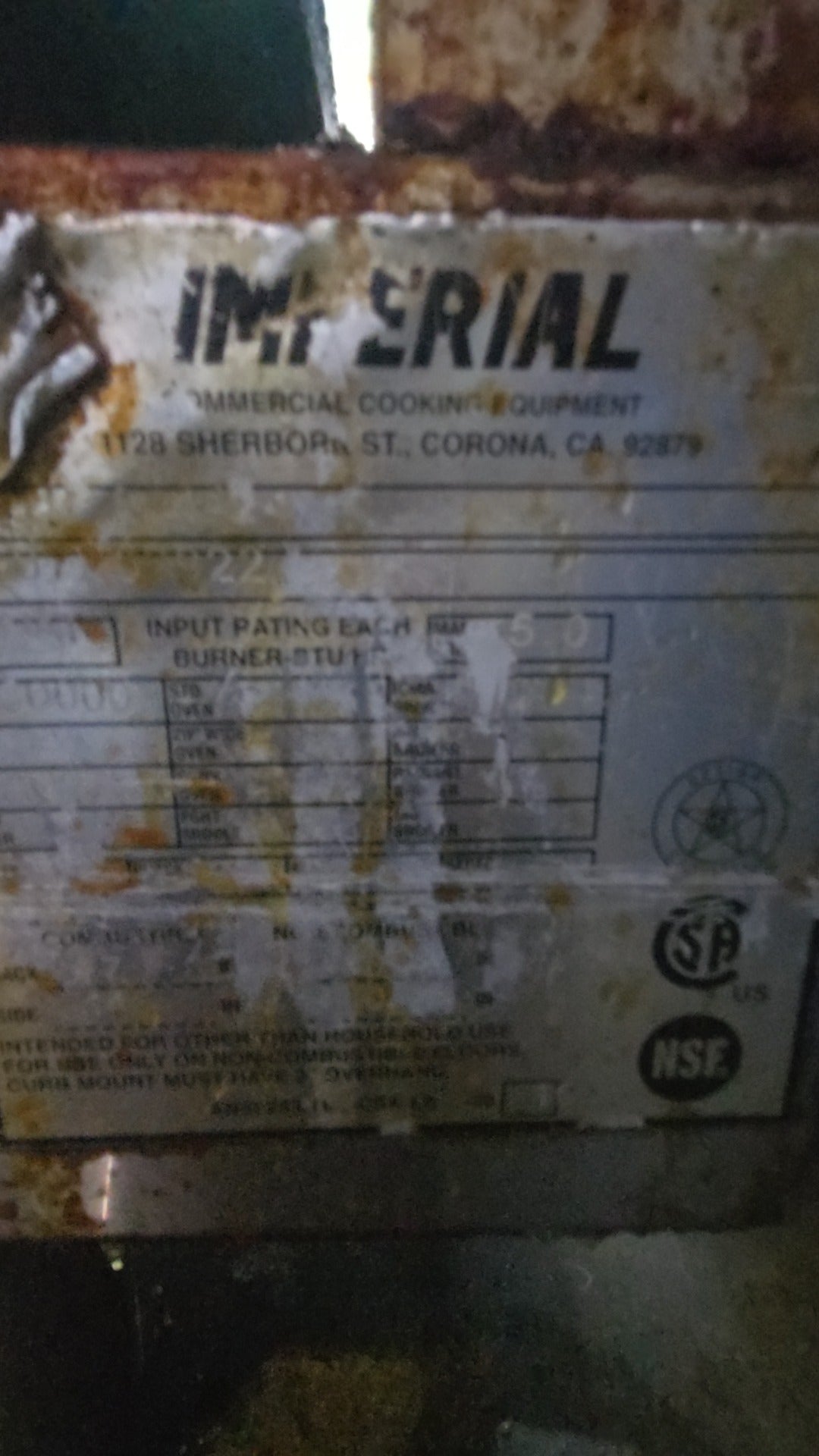 Imperial IHC-24 Range, Countertop Gas 4 Burners