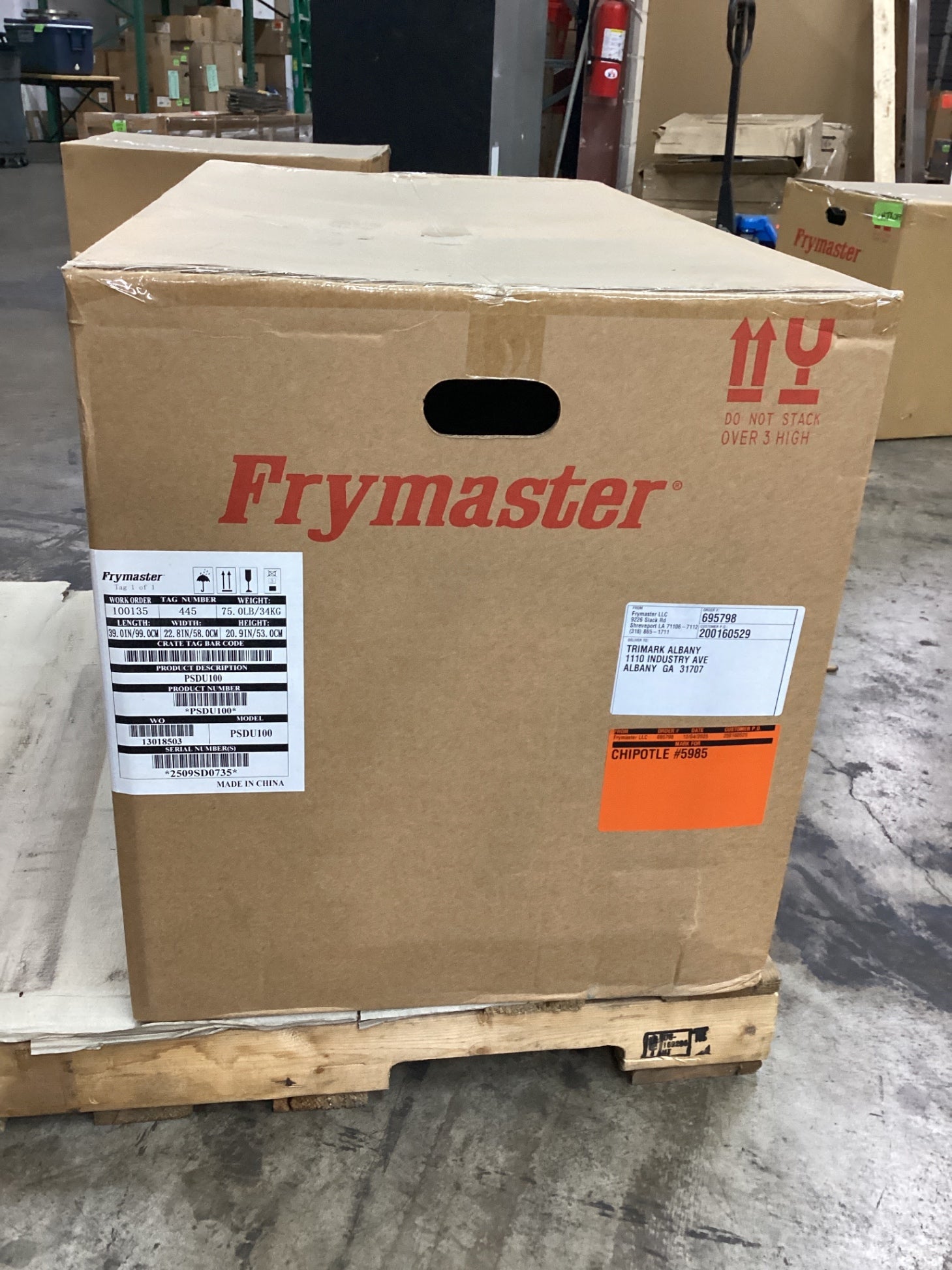 Frymaster PSDU100 100 Lb Shortening Disposal Unit