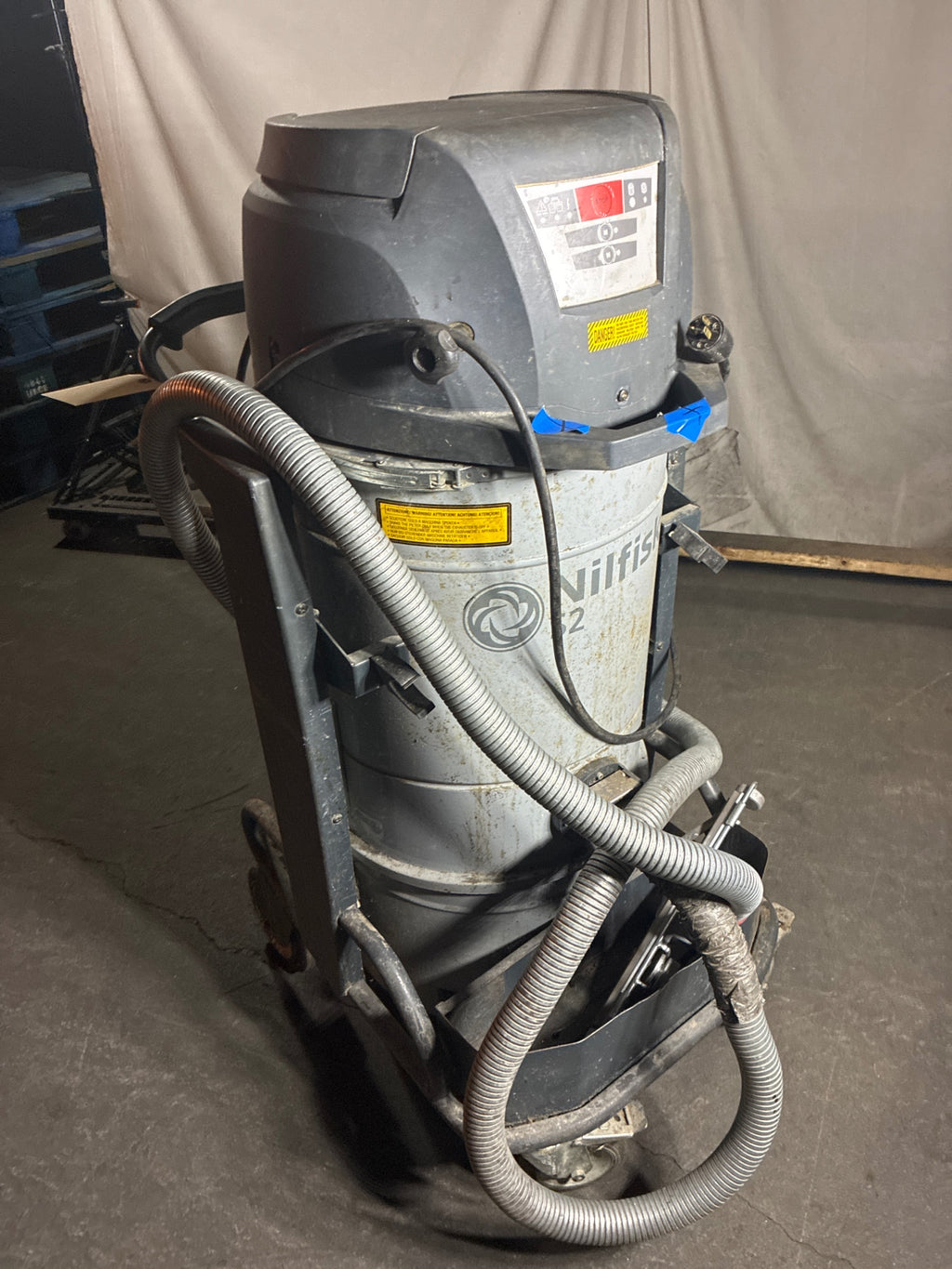 Nilfisk S2 Wet Dry Vac On Mobile Cart