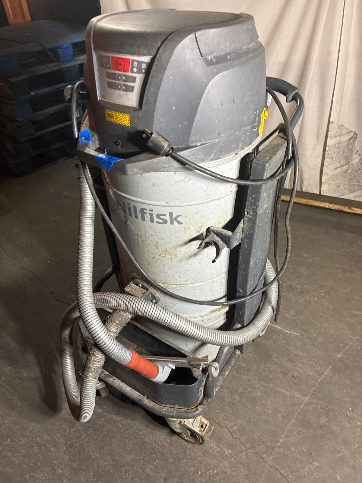 Nilfisk S2 Wet Dry Vac On Mobile Cart