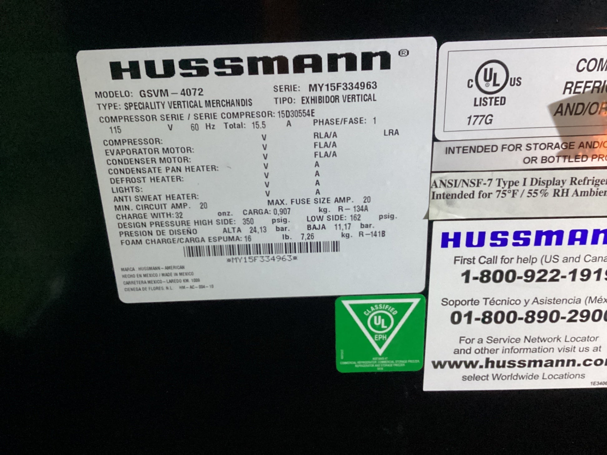 Hussmann GSVM-4072 40" Vertical Open Air Cooler