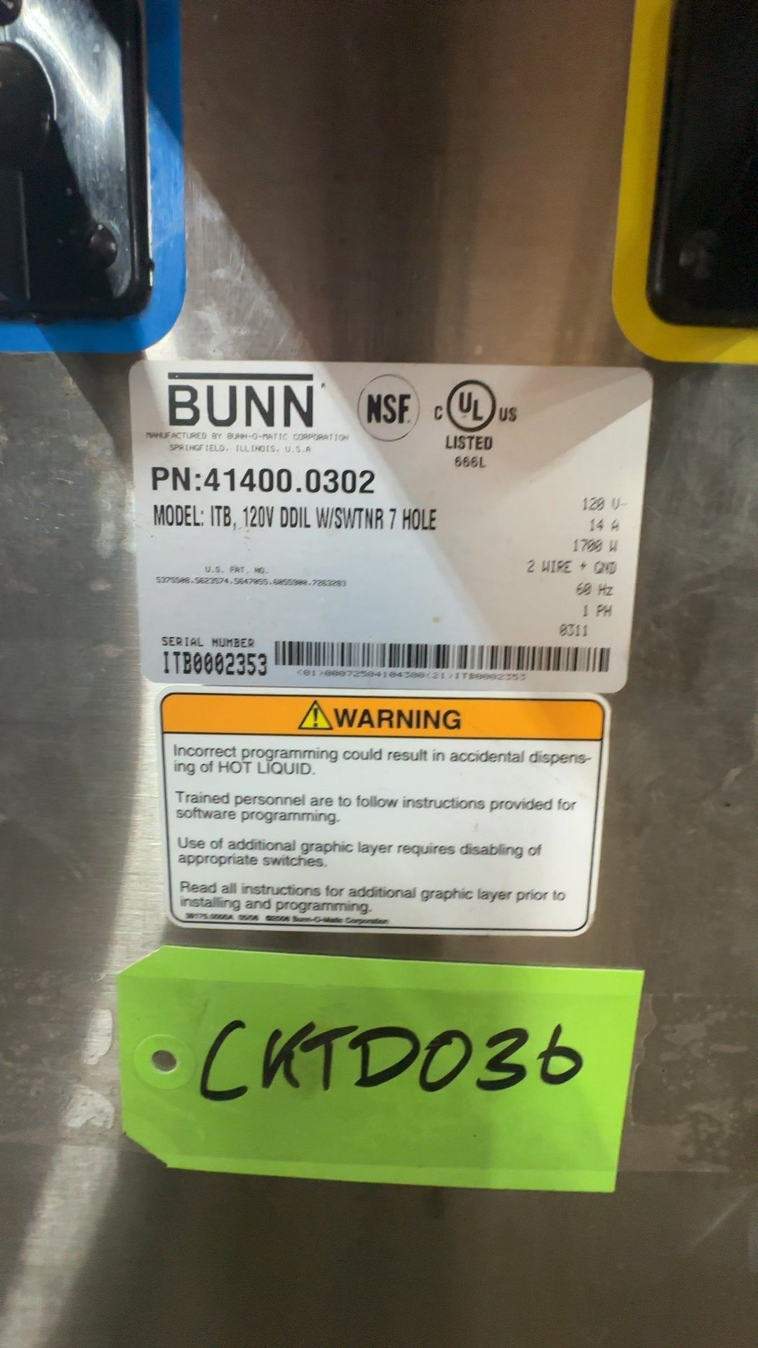 BUNN ITB Infusion Series Tea Brewer