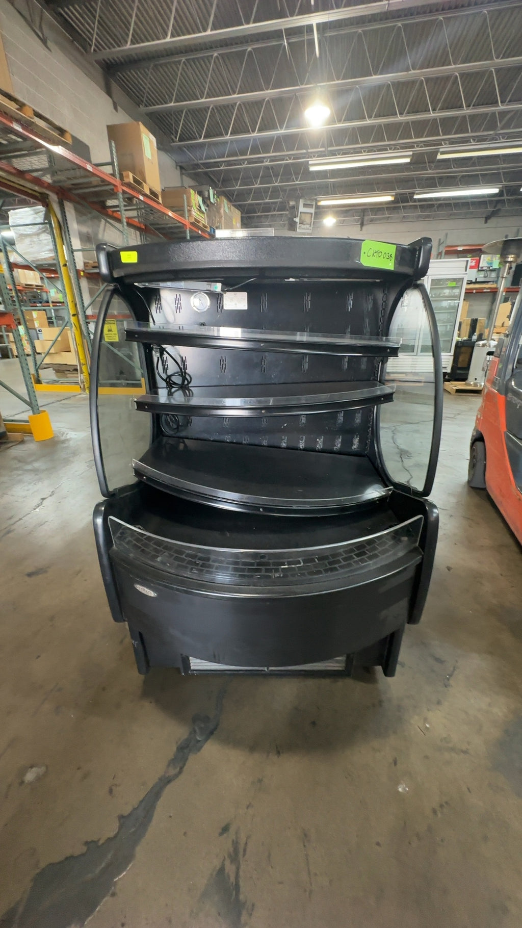 SOUTHERN CaseArts MDC-58RSM-3" Refrigerated Display Case, Open Air, Curved Front 3-Shelf
