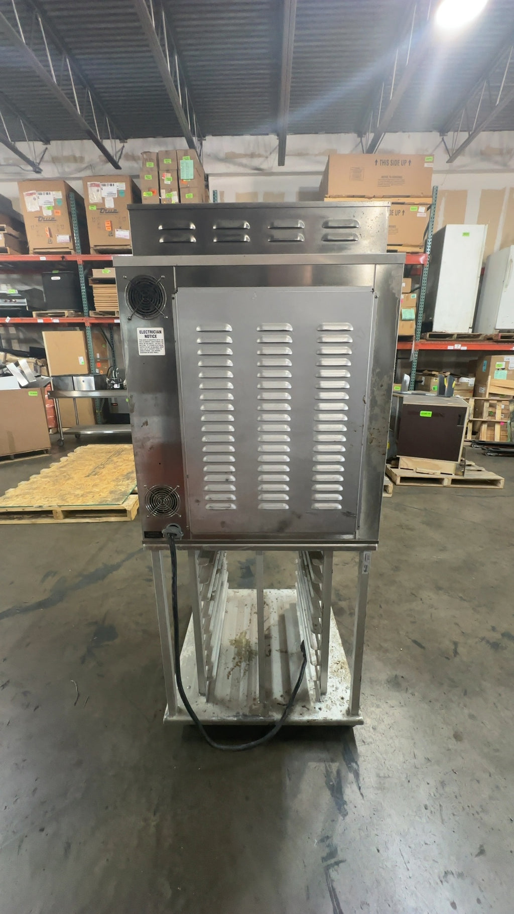 DeLUXE HSM-6 Holding Cabinet, Upright Heated Single Glass Door On Wheeled Stand