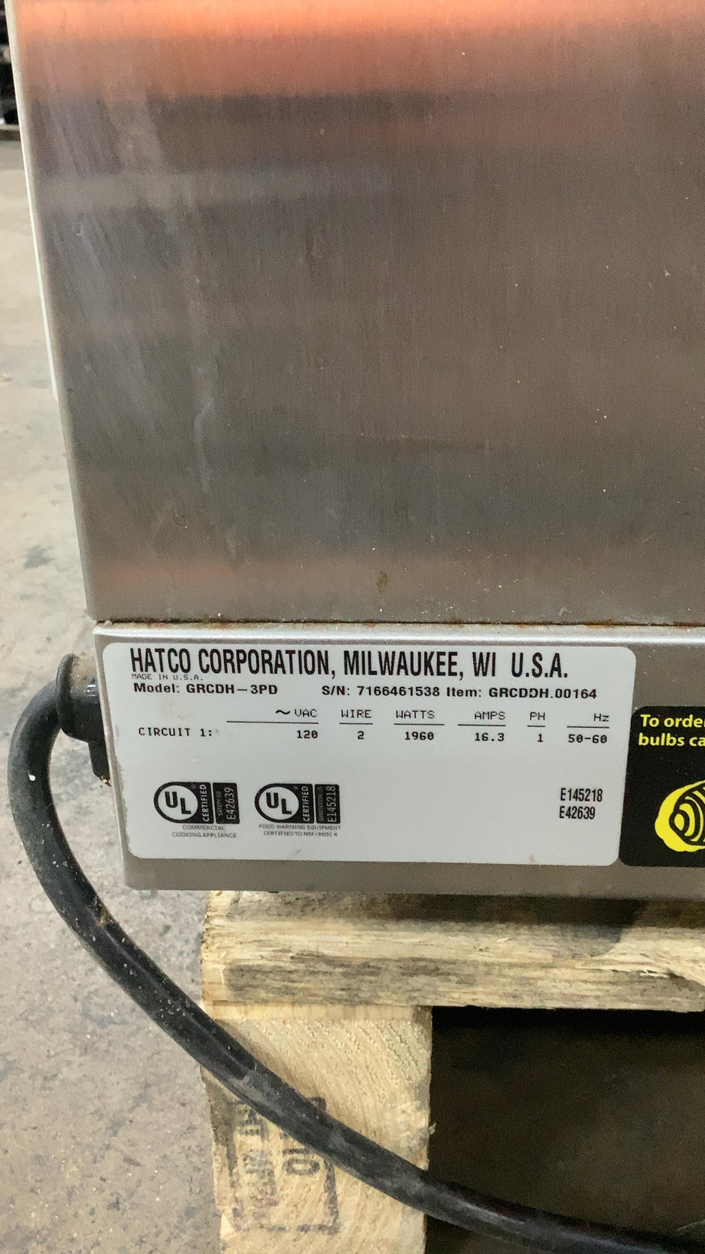HATCO GRCDH-3PD 2-Tier Heated Display Case