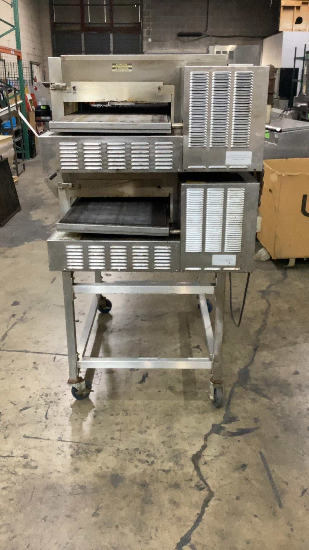 Lincoln 1116-000-U-K1837 Double Conveyor Oven On Stand