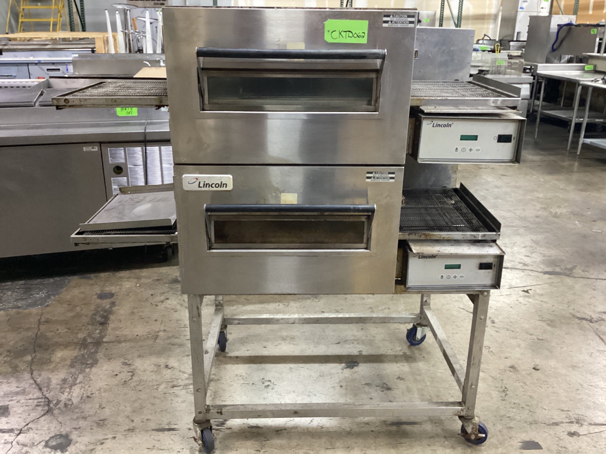Lincoln 1116-000-U-K1837 Double Conveyor Oven On Stand