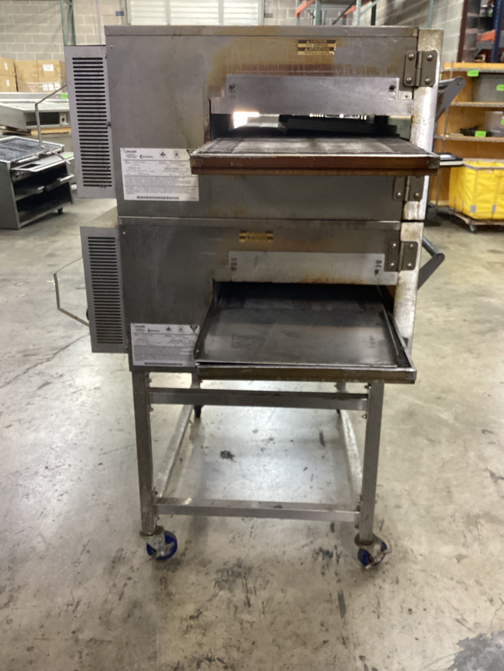 Lincoln 1116-000-U-K1837 Double Conveyor Oven On Stand