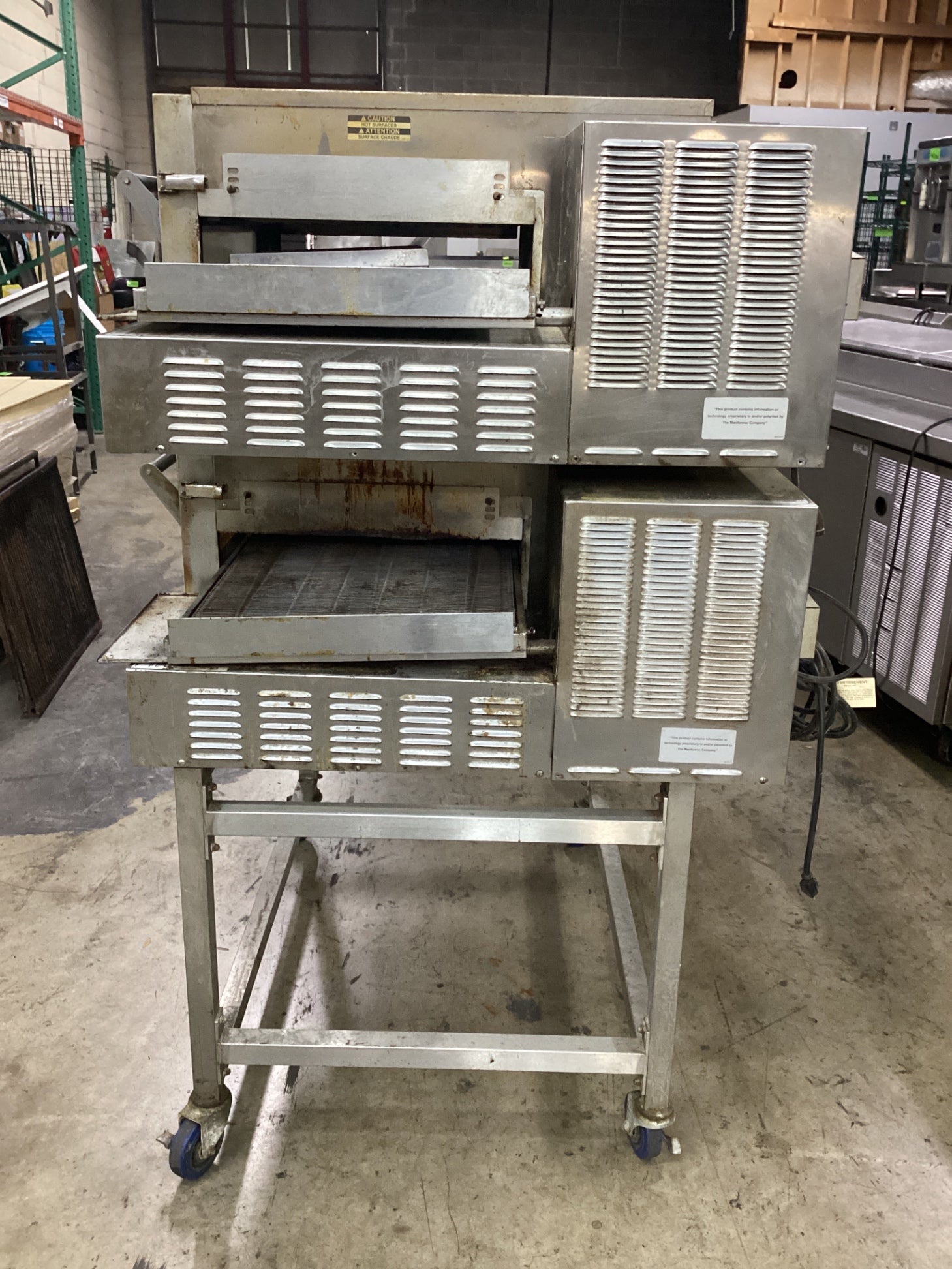 Lincoln 1116-000-U-K1837 Double Conveyor Oven On Stand