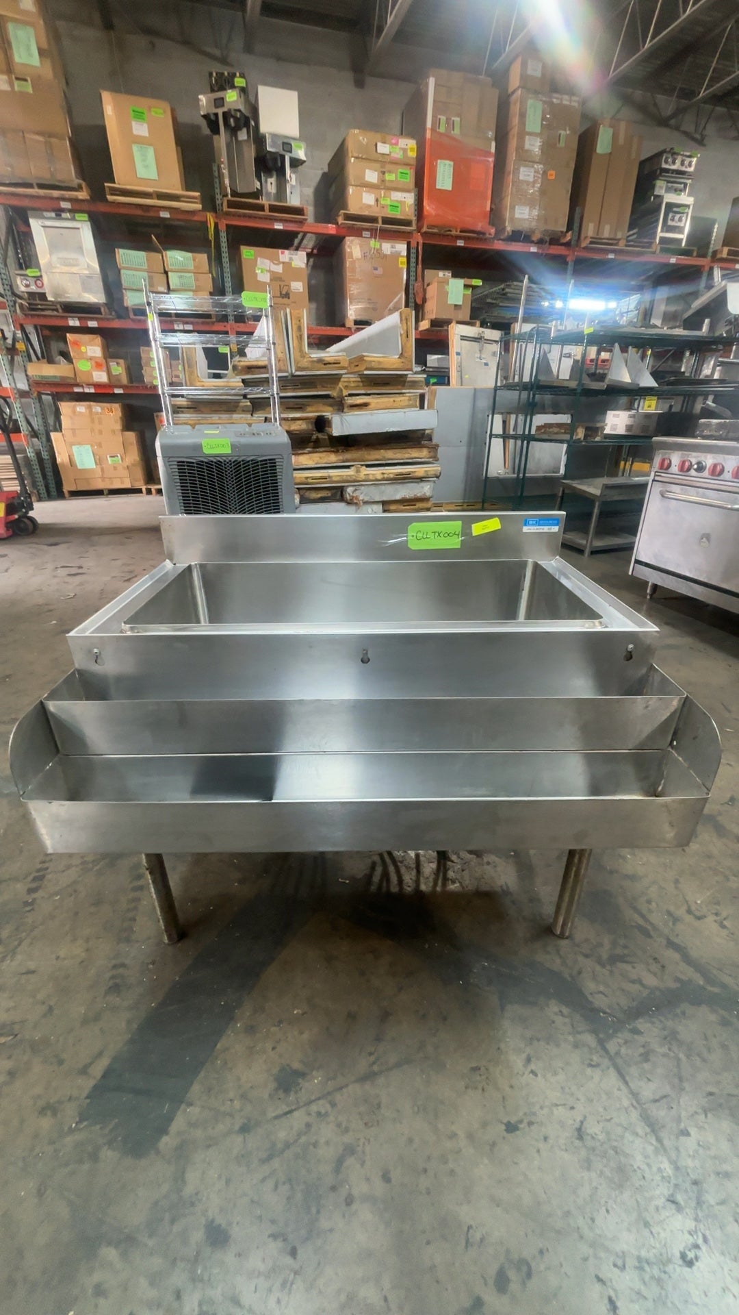 BK RESOURCES UB4-18-IBCP36 Stainless Steel Underbar Ice Bin W/ Speed Rail