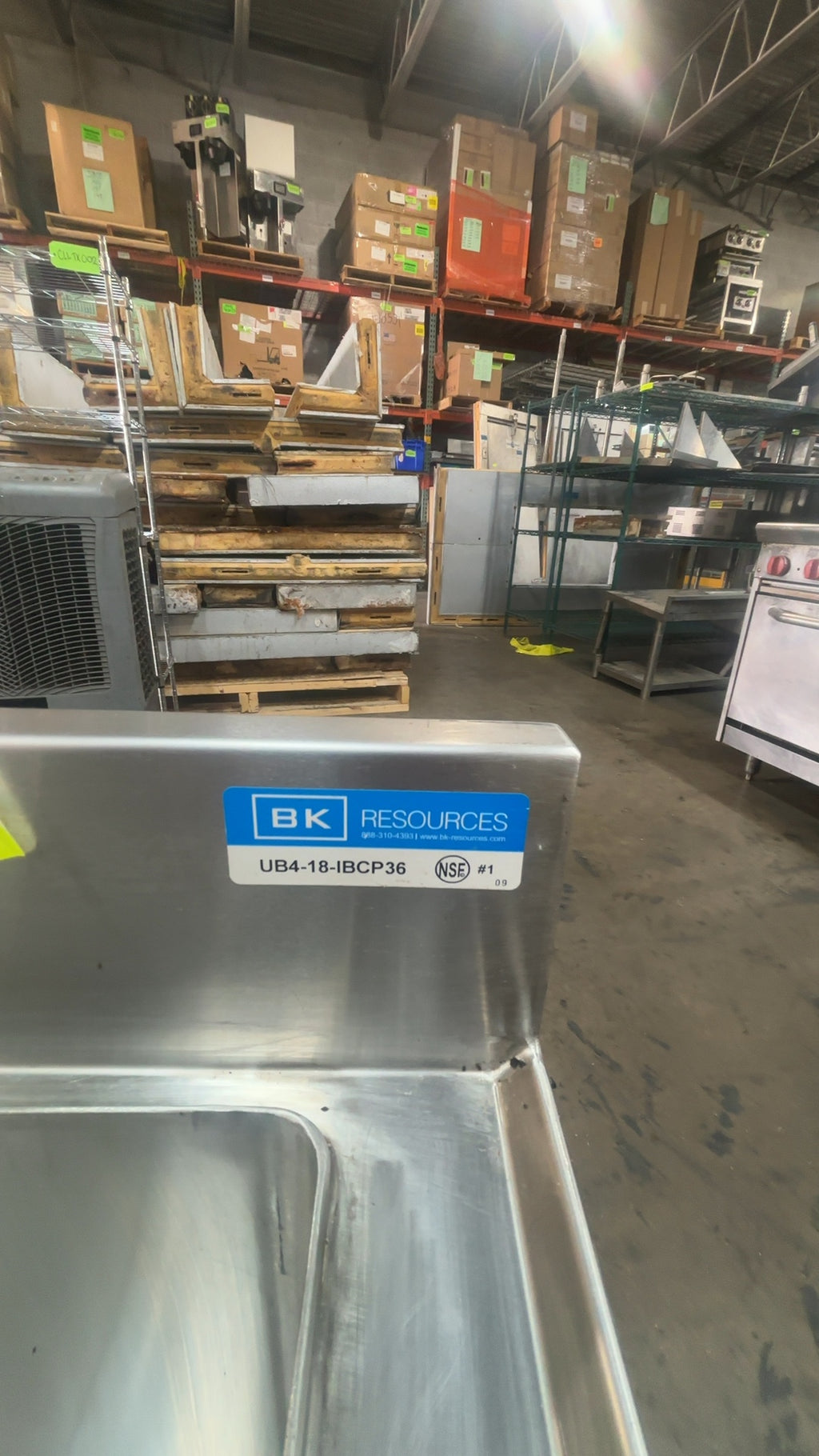 BK RESOURCES UB4-18-IBCP36 Stainless Steel Underbar Ice Bin W/ Speed Rail