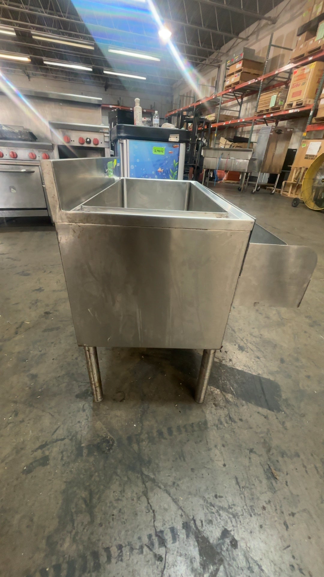 BK RESOURCES UB4-18-IBCP36 Stainless Steel Underbar Ice Bin W/ Speed Rail