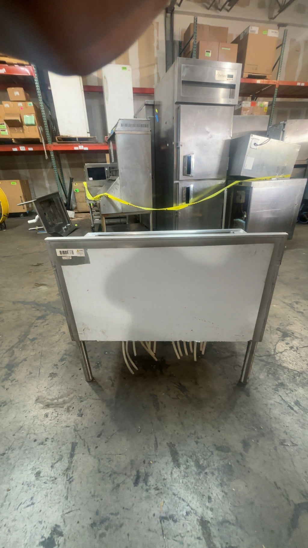 BK RESOURCES UB4-18-IBCP36 Stainless Steel Underbar Ice Bin W/ Speed Rail