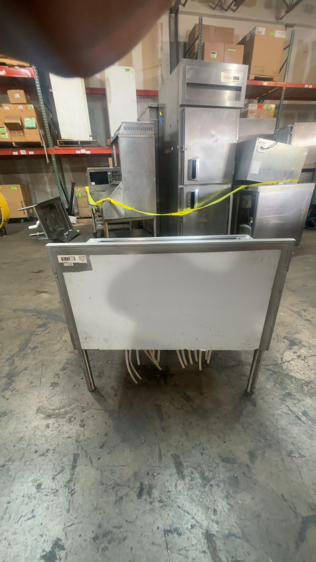 BK RESOURCES UB4-18-IBCP36 Stainless Steel Underbar Ice Bin W/ Speed Rail