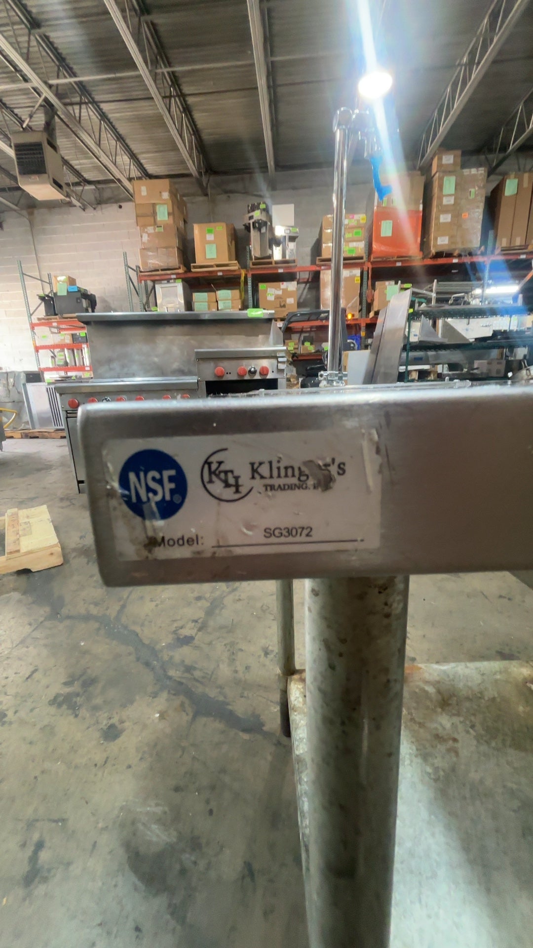 Klinger's Trading SG3072 Stainless Steel Work Table W/ Dual Sinks