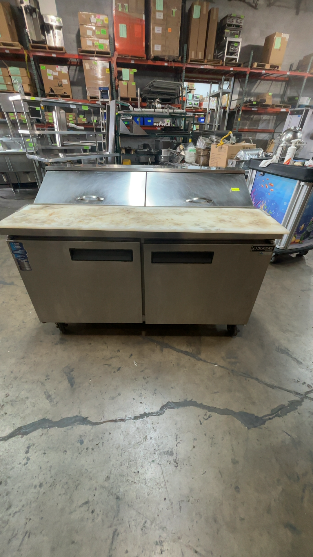Dukers DSP60- REGULAR Refrigerated 2-Door Prep Table