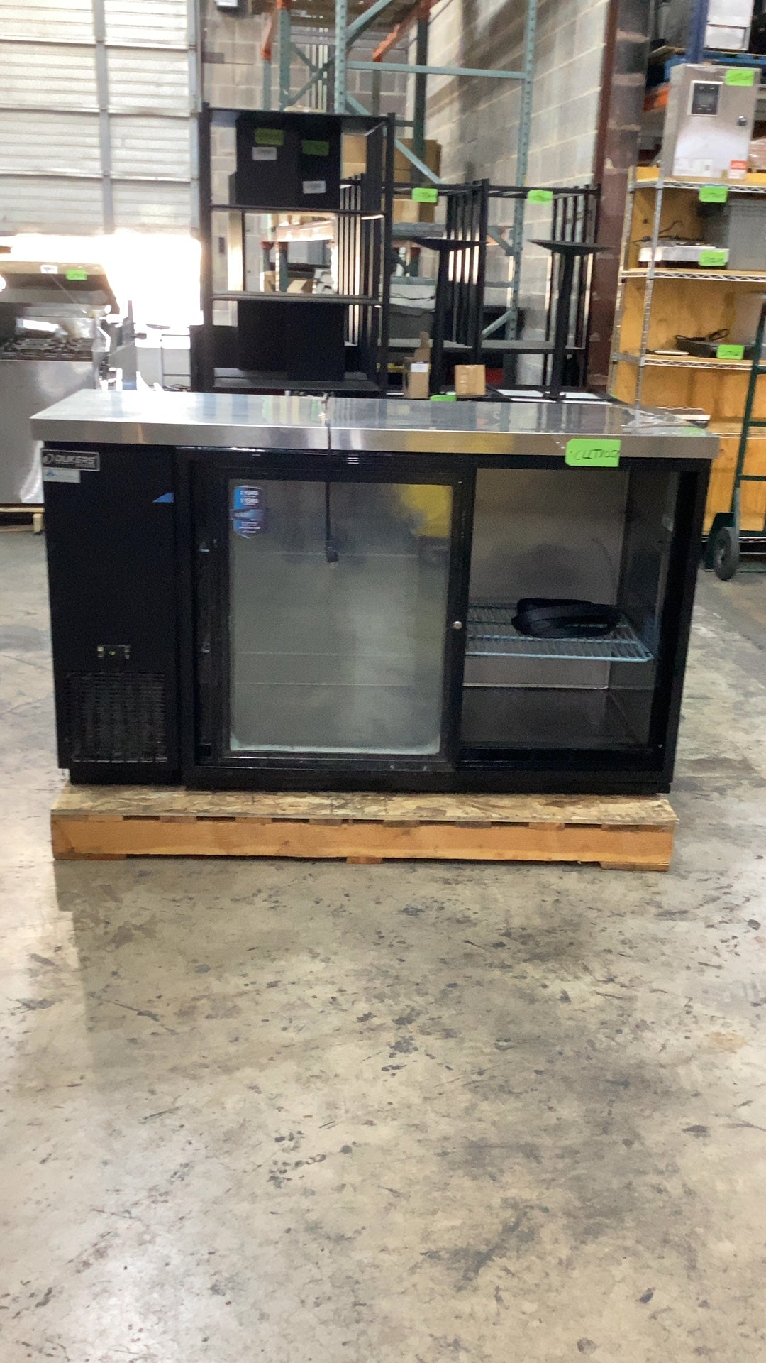 Dukers DBB60-S2 Back Bar Cooler, Under Counter 2 Glass Sliding Doors