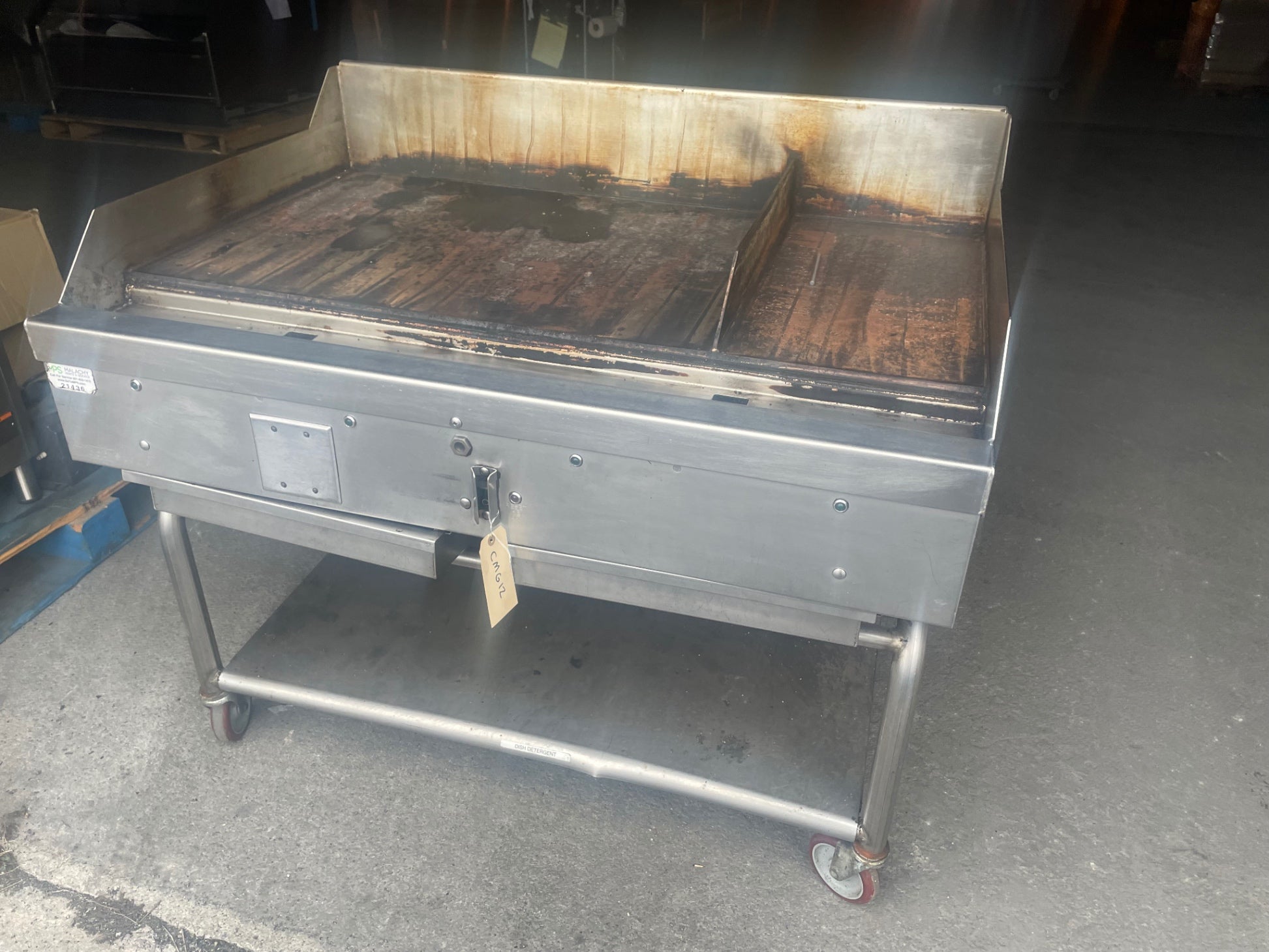 WoodStone WS-PL-4836-4-CT00NG Griddle w/Stand, Flat-Top, Mobile