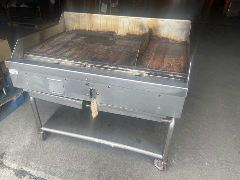 WoodStone WS-PL-4836-4-CT00NG Griddle w/Stand, Flat-Top, Mobile