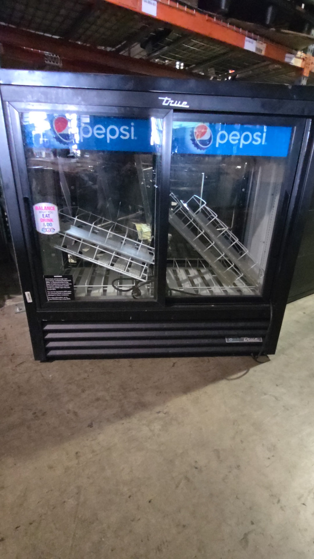 True GDM-41CPT-48-HC-LD Refrigerator, Glass Door Merchandiser 2 Swing Doors Pepsi Branded RCU Reversing Condenser Fan Motor