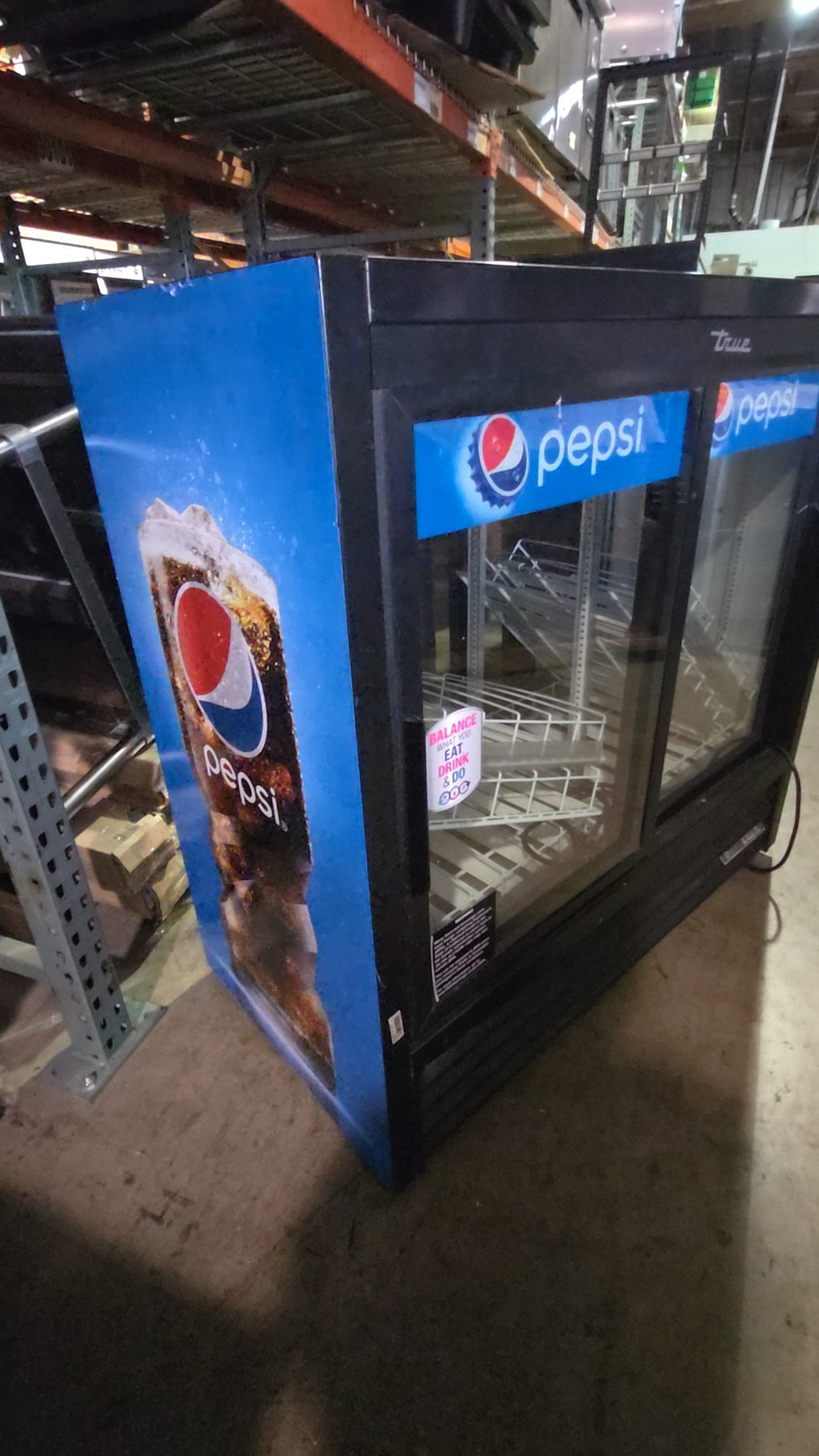 True GDM-41CPT-48-HC-LD Refrigerator, Glass Door Merchandiser 2 Swing Doors Pepsi Branded RCU Reversing Condenser Fan Motor