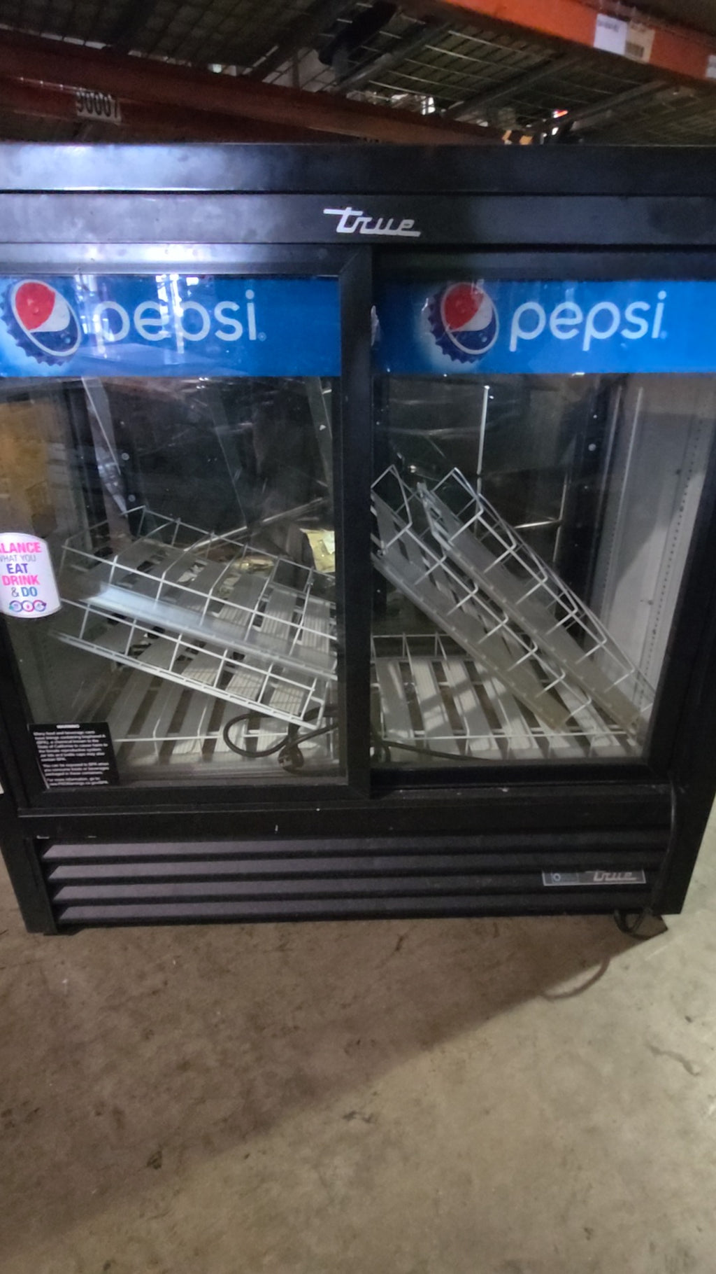True GDM-41CPT-48-HC-LD Refrigerator, Glass Door Merchandiser 2 Swing Doors Pepsi Branded RCU Reversing Condenser Fan Motor