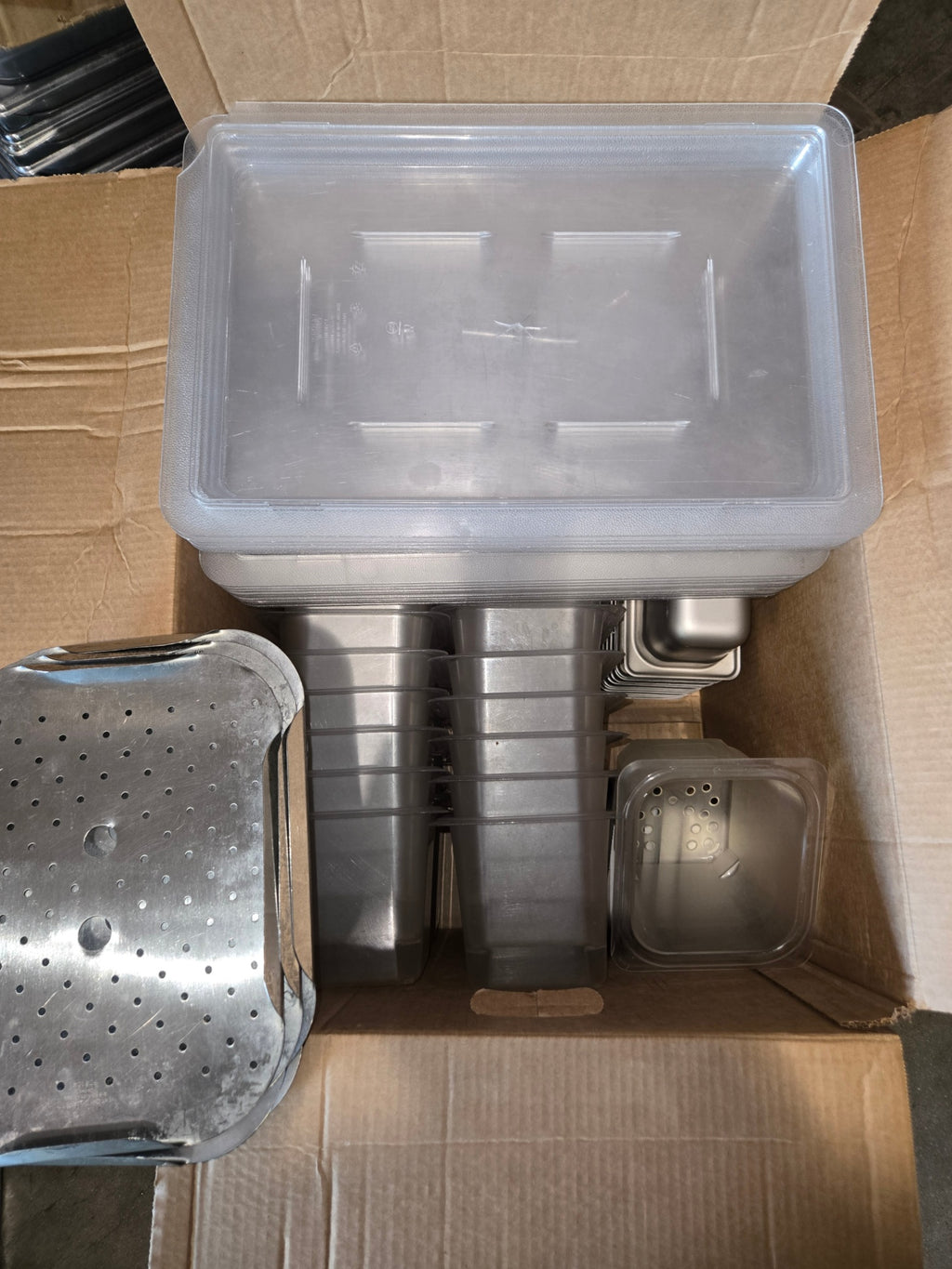 Stainless Steel Steam Table Pan False Bottoms, Stainless Steel Pans, Plastic Storage Food Containers And Lids